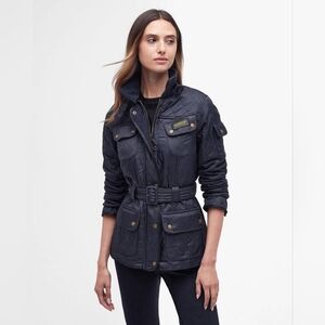 Barbour Women's Quilted Navy Jacket, Size 8